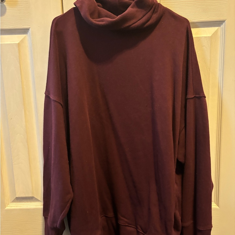 Aerie Deep Burgundy Knit Top